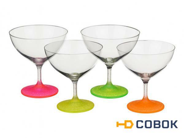 Фото Набор бокалов для коктейлей из 4 шт "neon frozen" 340 мл.высота=13 см. Crystalex Cz (674-390)