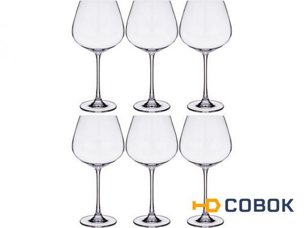 Фото Набор бокалов для вина из 6 шт. "columba" 640 мл высота=23 см CRYSTALITE (669-254)