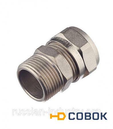 Фото Соединитель прямой Valtec 20 обж(ц) х 3/4" нар(ш)