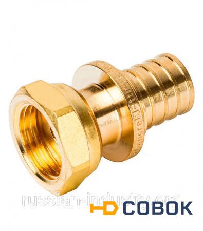 Фото Соединитель прямой с накидной гайкой Stout 20 х 1/2" внутр(г)