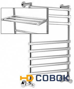 Фото Полотенцесушитель водяной Margaroli Sole 464-8 с полкой