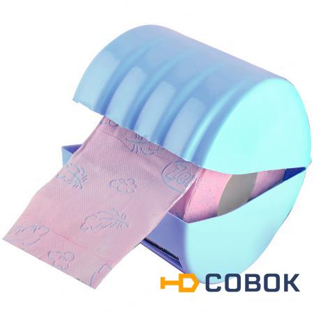 Фото Подвесные держатели для туалетной бумаги PRORAB Держатель для т/бумаги ПЦ1511 Бочонок-Волна голуб.
