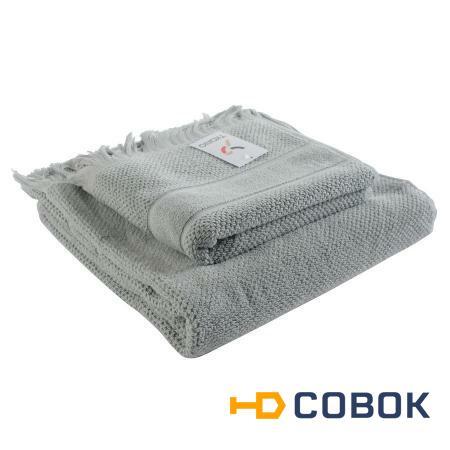 Фото Банное полотенце с бахромой серого цвета essential 70х140 (63148)