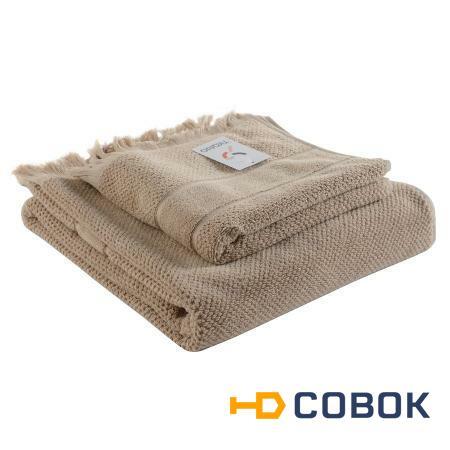Фото Банное полотенце с бахромой бежевого цвета essential 70х140 (63145)