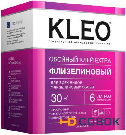 Фото KLEO Extra Флизелиновый Line Premium (КЛЕО) - oбойный клей для наклеивания всех видов флизелиновых обоев