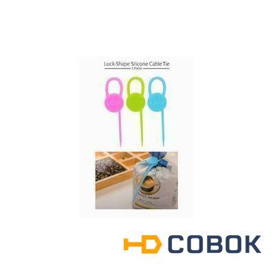 Фото Силиконовый хомут Lock-Shape Silicone Cable Tie 