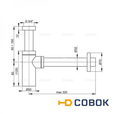 Фото Сифон для раковины AlcaPlast DESIGN A400 круглый