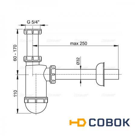 Фото Сифон для раковины AlcaPlast A430