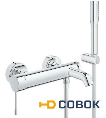 Фото Grohe Essence New 33628001 смеситель для ванны с душевым гарнитуром