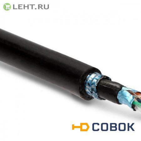 Фото Hyperline FUTP4-C5E-S24-ARM-OUT-PE/PE-BK: Кабель витая пара (LAN) в броне