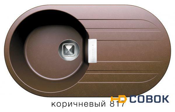 Фото Кварцевая мойка для кухни TOLERO LOFT TL-780 коричневая код 100452