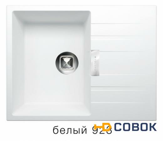 Фото Кварцевая мойка для кухни TOLERO LOFT TL-650 белая код 100439