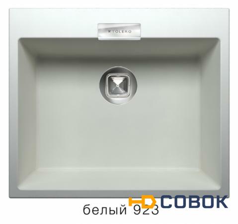 Фото Кварцевая мойка для кухни TOLERO LOFT TL-580 белая код 100428