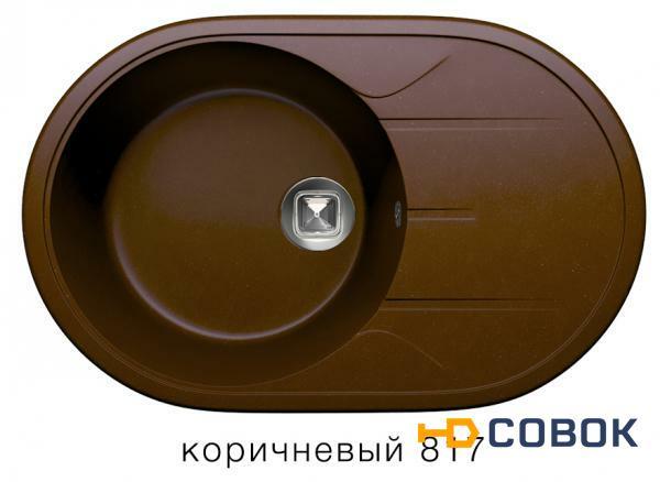 Фото Кварцевая мойка для кухни TOLERO R-116 коричневая код 100231