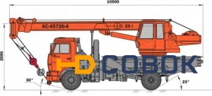 Фото Автокран КС-45726-4 25 тонн на базе КамаЗ 53605