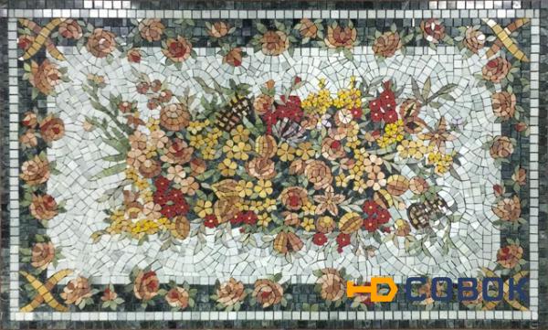 Фото Хамам в мозаики панно мозаичное плитка из натурального камня