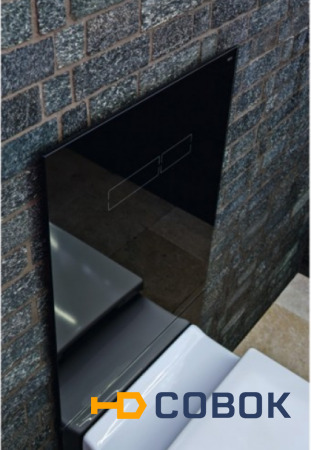 Фото Комплект TECELux для установки унитаза -биде (Geberit Aquaclean Sela)) с верхней панелью из черного стекла с механическим блоком управления стекло черное