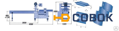 Фото Горизонтальный упаковочный автомат ORION 700 тип flow pak Delfin (Италия)