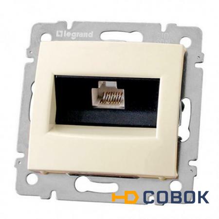 Фото Механизм розетки информ. 1-м СП RJ45 ISDN интернет VALENA слоновая кость