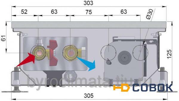 Фото Встраиваемый конвектор Minib COIL-KT 1500 с вентилятором