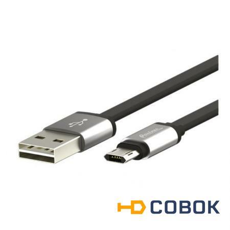 Фото PARTNER Кабель micro USB 1 м 2.4A плоский двухсторонний Partner