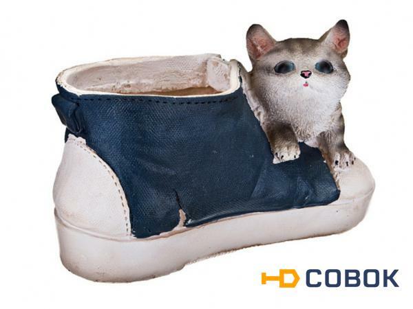 Фото Кашпо "котенок с ботинком" 22*11*13,5 см Hong Kong (155-066)