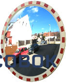 Фото Зеркало дорожное со световозвращающей окантовкой круглое D=600