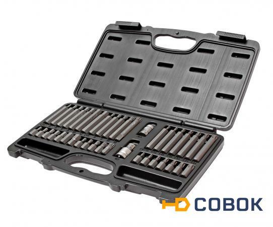 Фото Набор бит TORX HEX SPLINE с адаптерами 3/8 & 1/2 в кейсе 40 шт JTC 3965