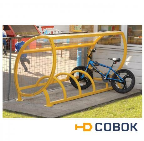 Фото Крытая велопарковка для детских велосипедов