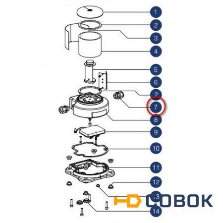 Фото DHR Уплотнительная прокладка DHR 60.99.00.54 28 x 20 x 1,5 мм для навигационных огней DHR60