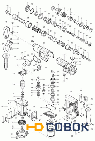 Фото Прокладка MAKITA HR3000C перекл. режимов рез. п.57