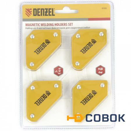 Фото Набор из 4 магнитных фиксаторов для сварочных работ Denzel