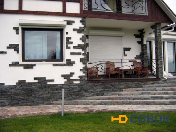 Фото Отделка фасадов домов искусственным камнем