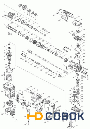 Фото Вал с шестерней MAKITA HR3210C/3540C