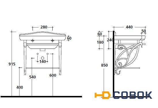 Фото Galassia Ethos 8470 Консоль под раковину 65 см