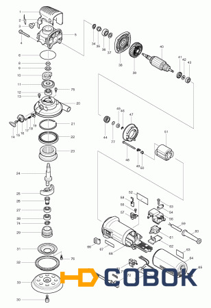 Фото Шестерня Makita BO6040 внутреннего зацепления 29 пласт.