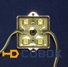 Фото Светодиодный модуль (кластер) 4 Х LED5050 белый металл IP-65