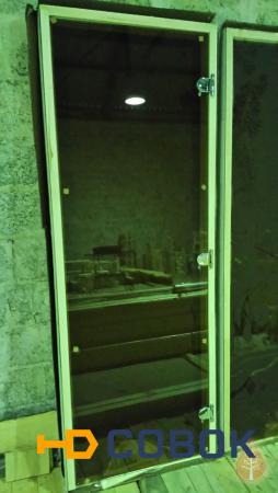 Фото Сдерь стеклянная бронза 3 петли 6мм коробка осина