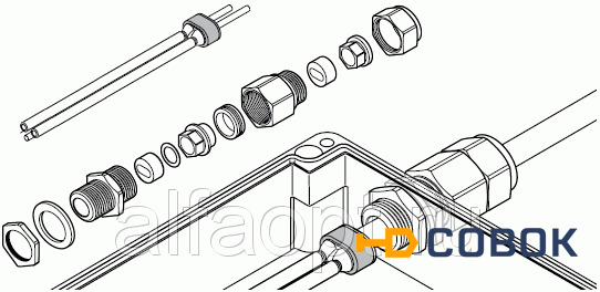 Фото C3/4-100-METAL-NP Подсоединительный набор с металлическим сальником