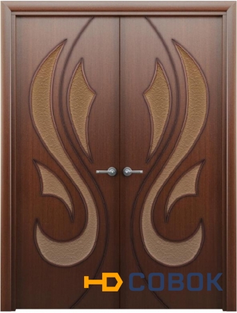 Фото Межкомнатная шпонированная дверь "Орхидея"