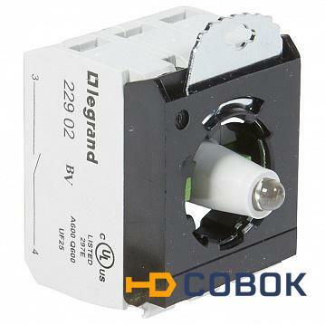Фото Комплектующий блок для кнопок - Osmoz - для комплектации - с подсветкой - под винт - 230 В~ - 2Н.О. | код. L023017 | Legrand