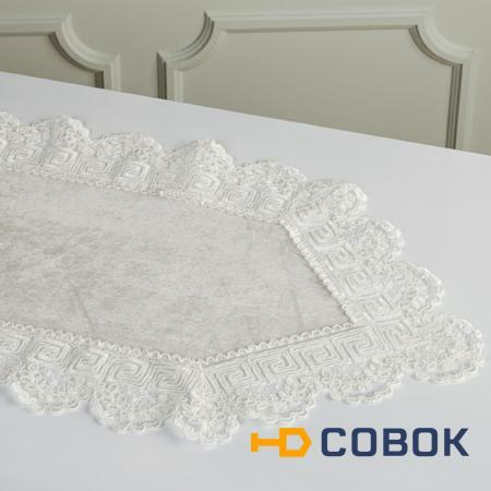 Фото Салфетка 40*90 см.велюр кружево 100%п/э Gree Textile (518-021)