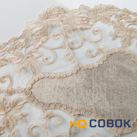 Фото Салфетка 40*90 см.велюр кружево 100%п/э Gree Textile (518-027)