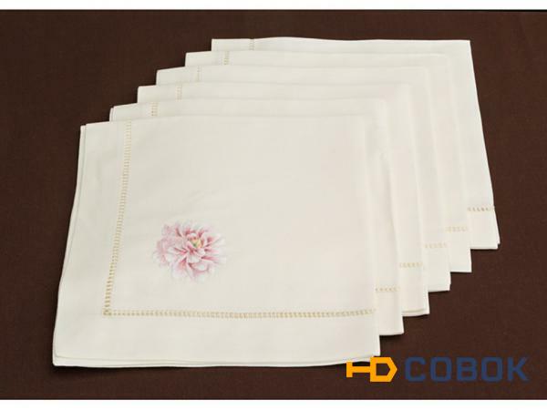 Фото Комплект салфеток из 6 шт. 40*40 см.100% хлопок. ручная вышивка. вьетнам Gree Textile (859-002)