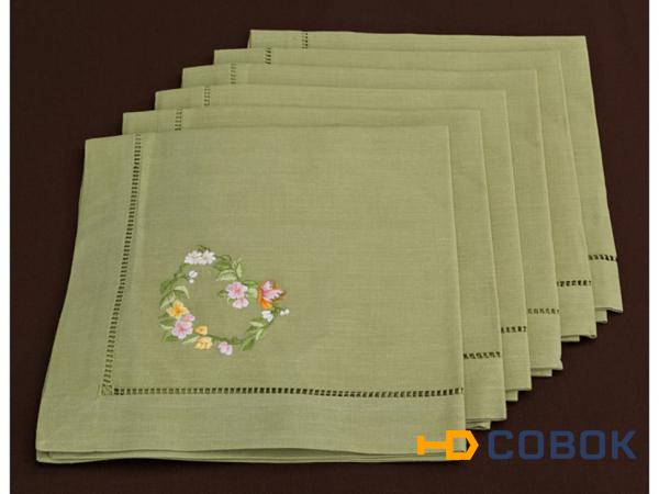 Фото Комплект салфеток из 6 шт. 40*40 см.100% хлопок. ручная вышивка. вьетнам Gree Textile (859-003)