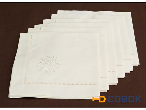 Фото Комплект салфеток из 6 шт. 40*40 см. 100% хлопок. ручная вышивка. вьетнам Gree Textile (859-001)