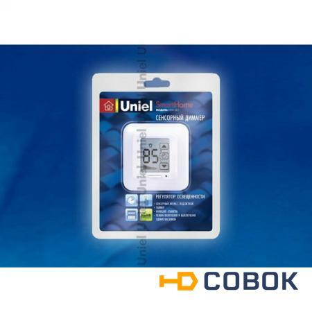 Фото Выключатель с диммером USW-001-LCD-DM-40/500W-TM-M-WH Блистер 04028