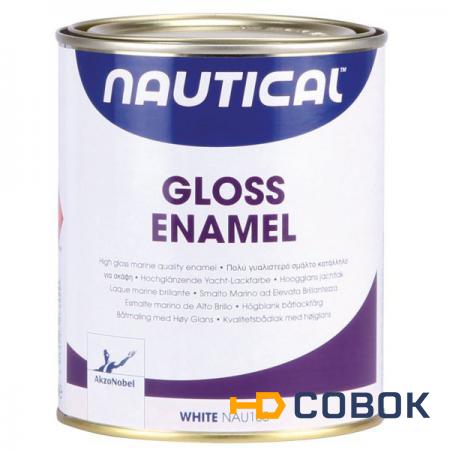 Фото Nautical Эмаль высококачественная однокомпонентная белая Nautical Gloss Enamel NAU100 750 мл