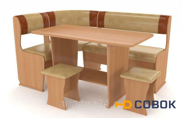 Фото Мягкий кухонный уголок со столом и стульями Маэстро Консул-1
