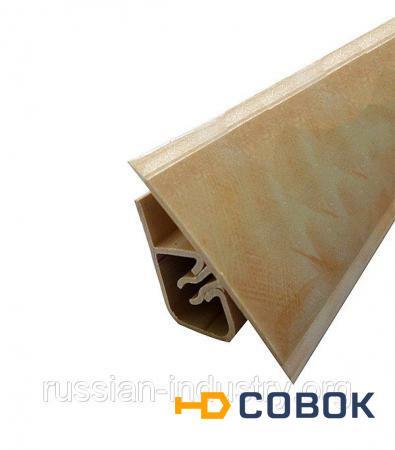 Фото Уголок двухсоставной для кафельной плитки внутренний самоклеящийся 25х25х1800 мм песочный ракушечник с фурнитурой